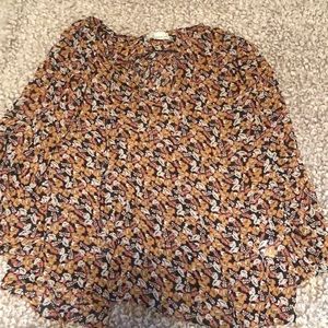 Multi colored peasant blouse